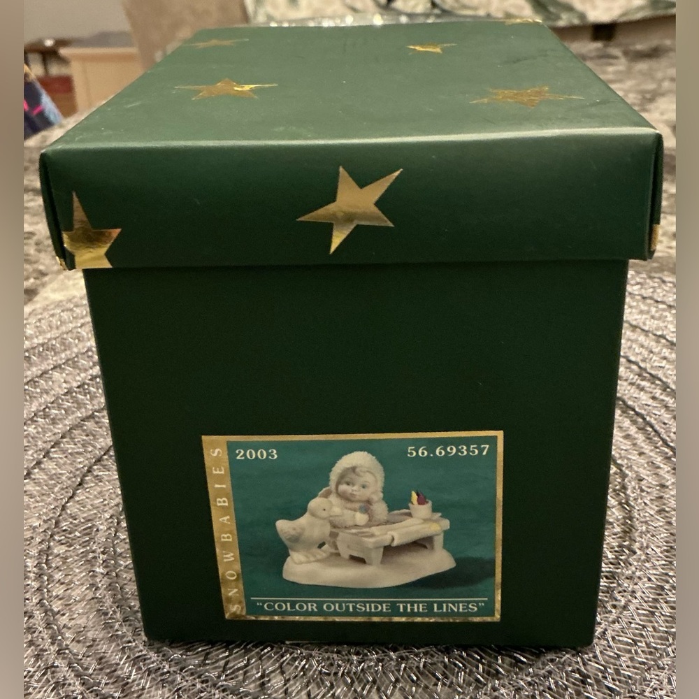 Snowbabies (Color Outside The Lines) Dept 56 Retired Collectible Figurine Bisque - Picture 10 of 11